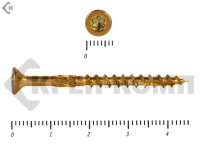 Саморезы Конструкционные, потай Torx, желтый цинк   3.5х 50 мм (20 шт) 