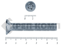 Винт потайной,цинк DIN965 8х 50 (15шт)