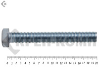 Болт полная резьба, цинк DIN933 20х200 пр.8,8 (13кг/27)