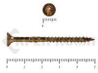 Саморезы Конструкционные, потай Torx, желтый цинк   4.0х 50 мм КРЕП-КОМП (200 шт)