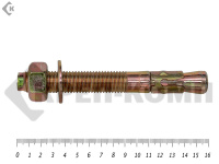 Анкер клиновой 20х160, желтый цинк (2шт)
