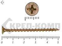 Саморез жёлтый цинк PH-2, по дереву 3,5х51 (5500шт)