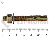 Анкер клиновой 16х125, желтый цинк (5шт)