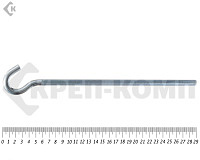 Крюк с метрической резьбой м10х250 (1шт)ф