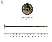 Саморезы с прессшайбой Torx, по дереву, желтый цинк   10х280 мм (25 шт)