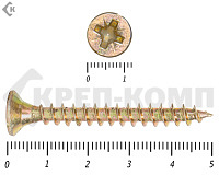 Саморез желтый цинк POZY 6х 50 (2500шт)