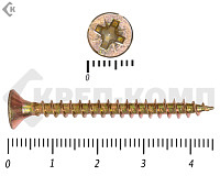 Саморез желтый цинк POZY 4,5х45 (6000шт)